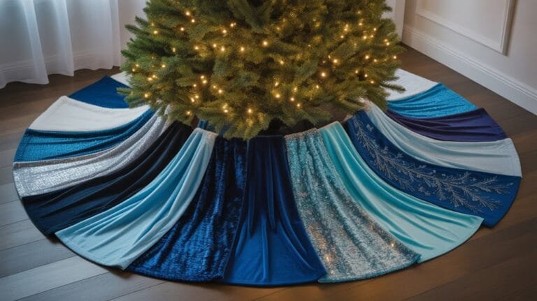 blue christmas tree skirts
