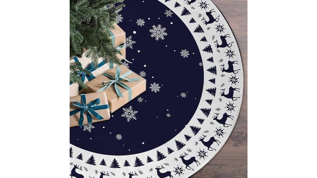 blue rustic christmas skirt