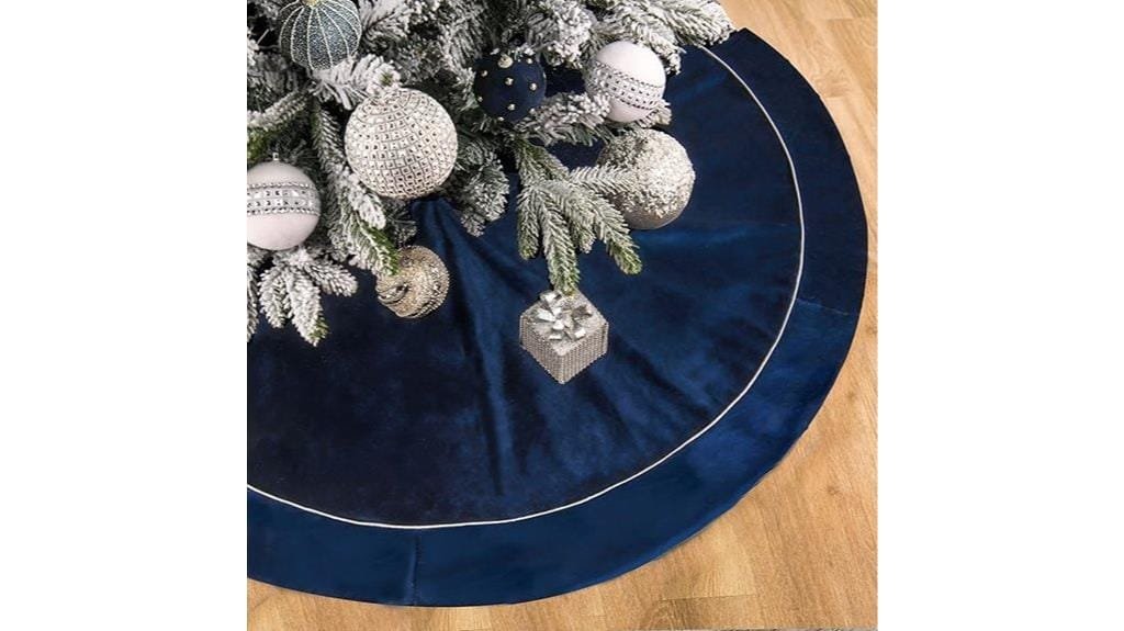 blue velvet christmas tree skirt