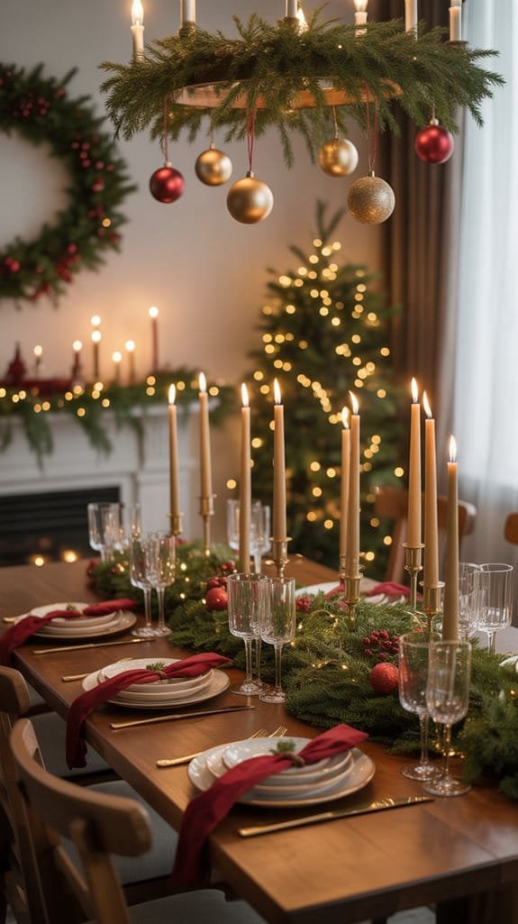 candlelit dining room ambiance