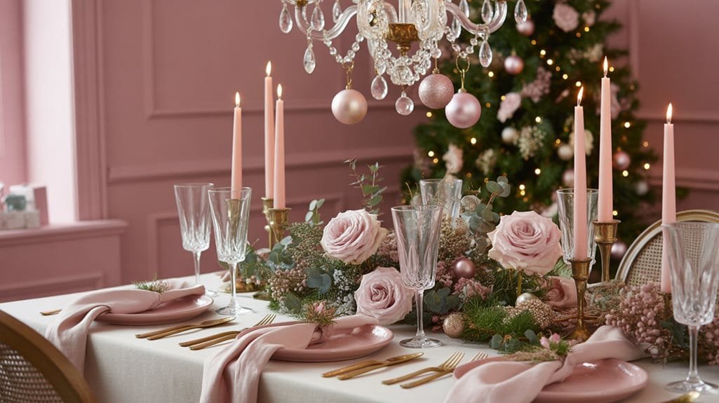 charming pink table settings