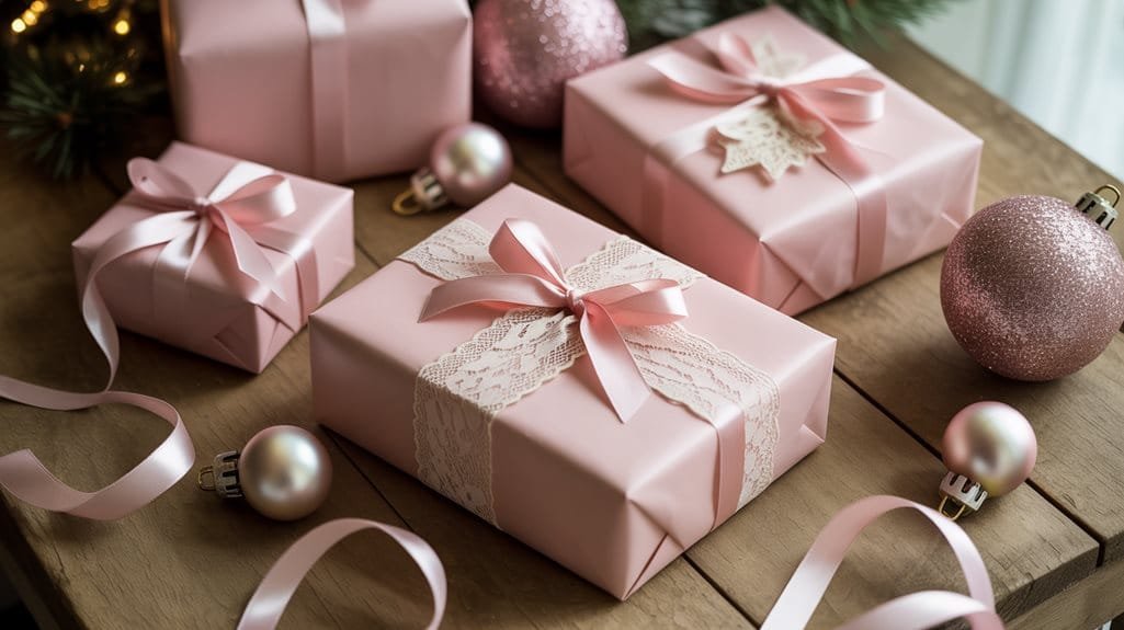 charming vintage pink wrapping