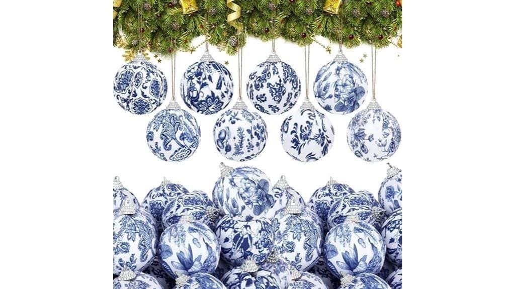 chinoiserie christmas ornament set