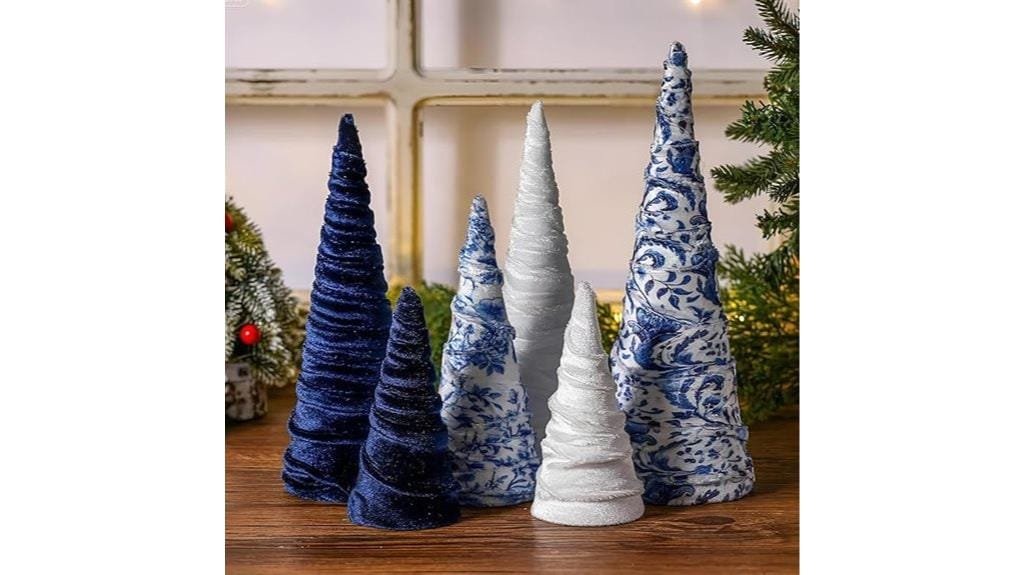 chinoiserie velvet christmas trees