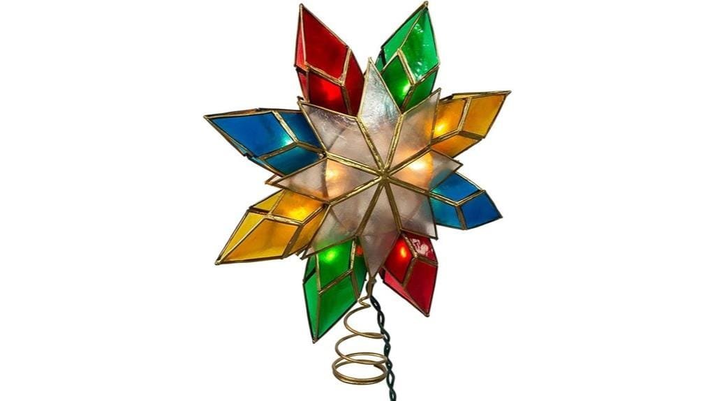 colorful star tree topper