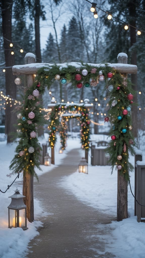 creative holiday pathway markers