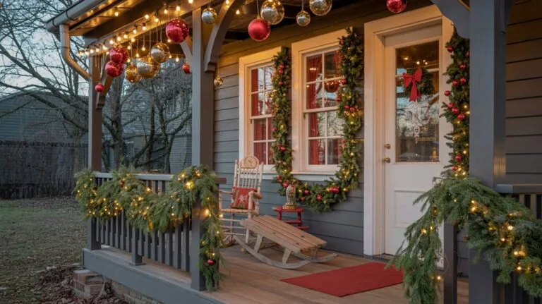 festive front porch decorations