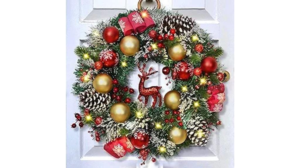 illuminated holiday door decor