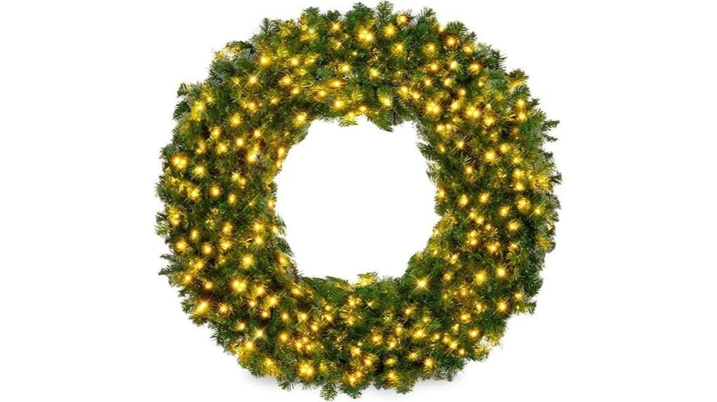 large pre lit christmas wreath