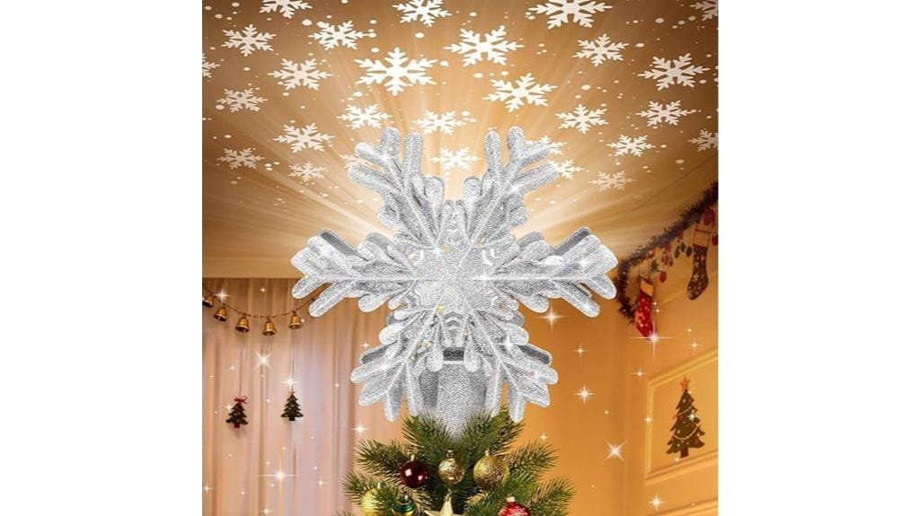 led snowflake projector topper