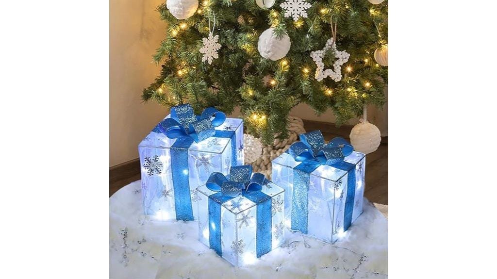 lighted christmas gift boxes