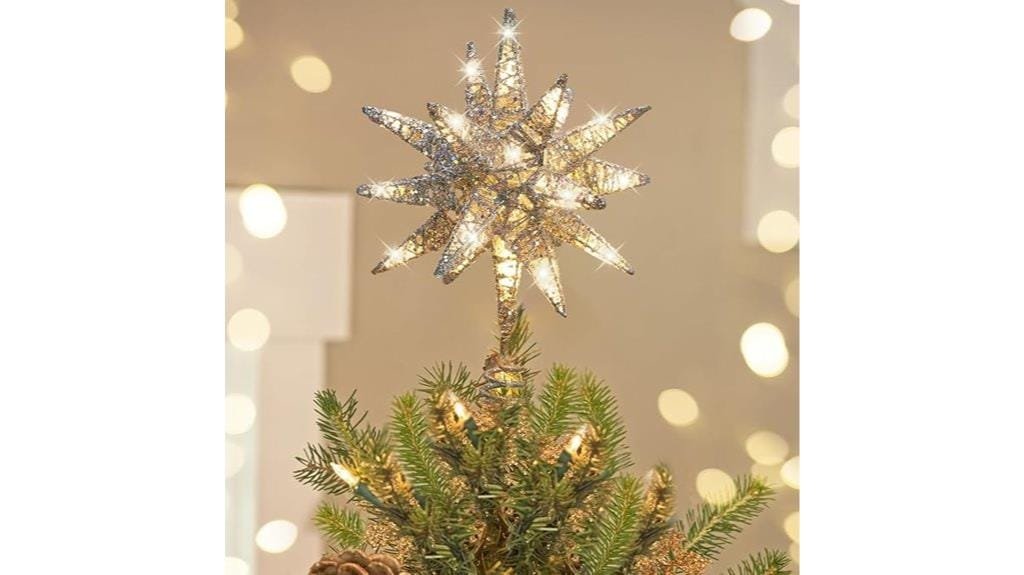 lighted starburst tree topper