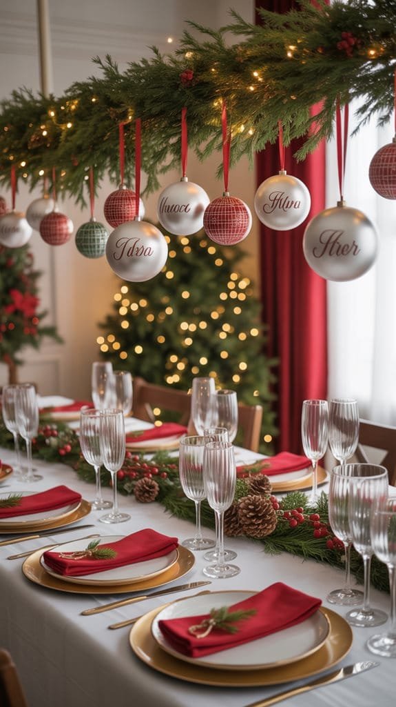 personalized holiday dining decor