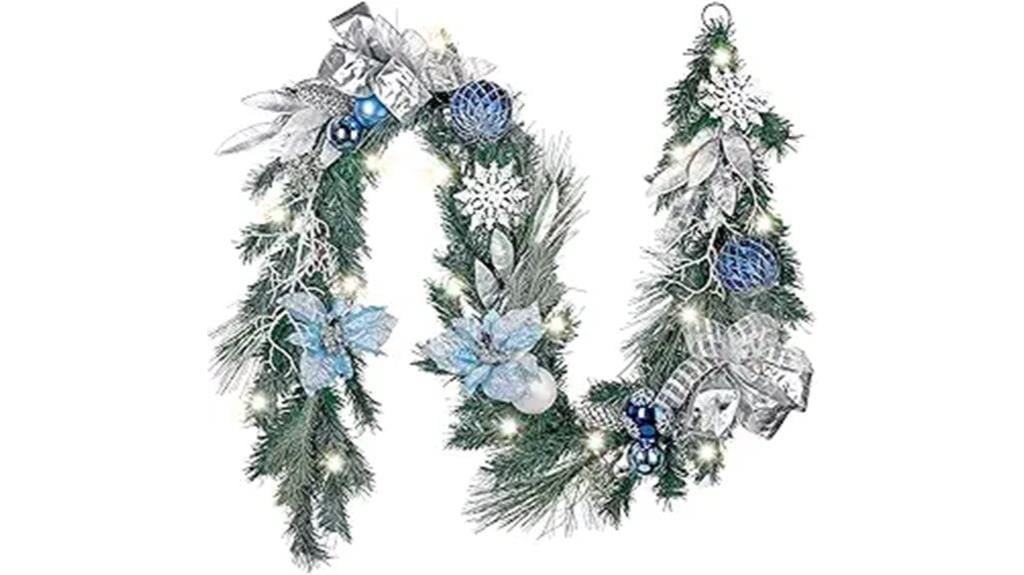 pre lit christmas garland lights