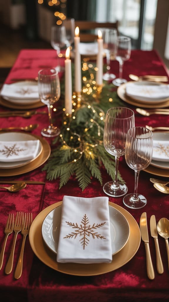 seasonal festive table linens