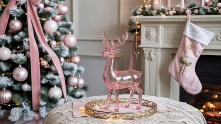 vintage pink christmas decor