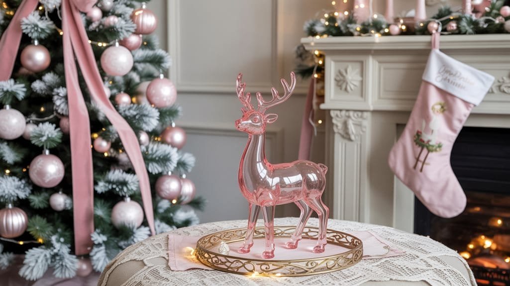 vintage pink christmas decor