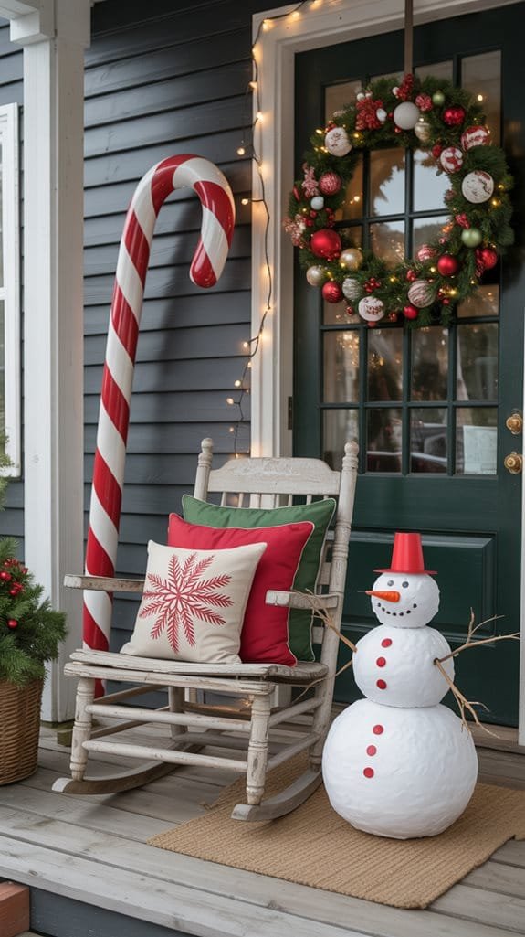 whimsical holiday porch decorations