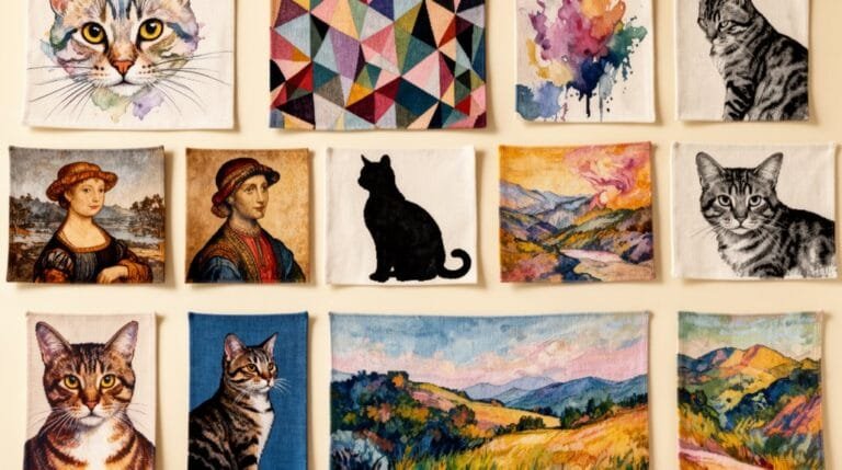 cat themed decorative wall hangings