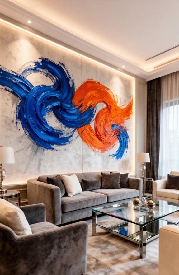 dynamic abstract art installation