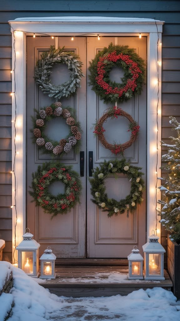 festive porch entrance decorations
