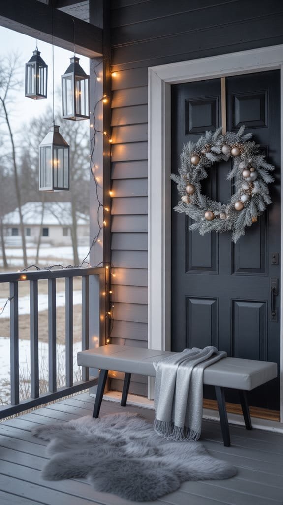modern metallic winter decor