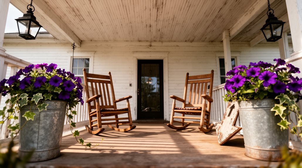 charming porch lanterns and signs