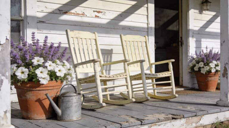 charming porch with planters