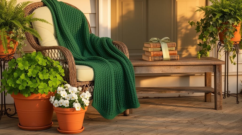 cozy green seating area