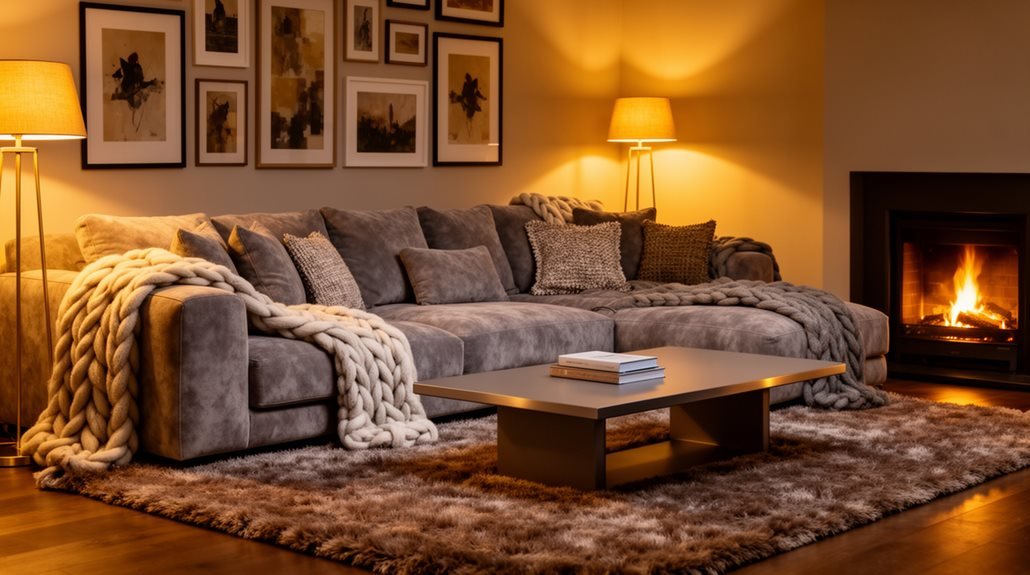 cozy tv room atmosphere