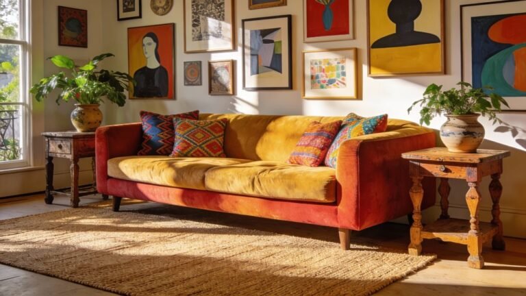 eclectic cozy living room