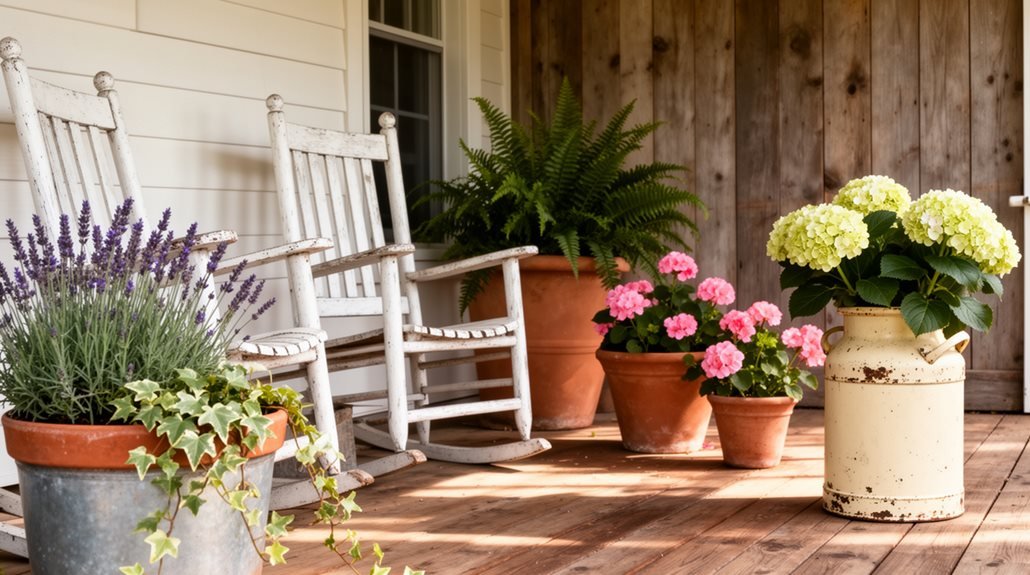farmhouse planters for atmosphere