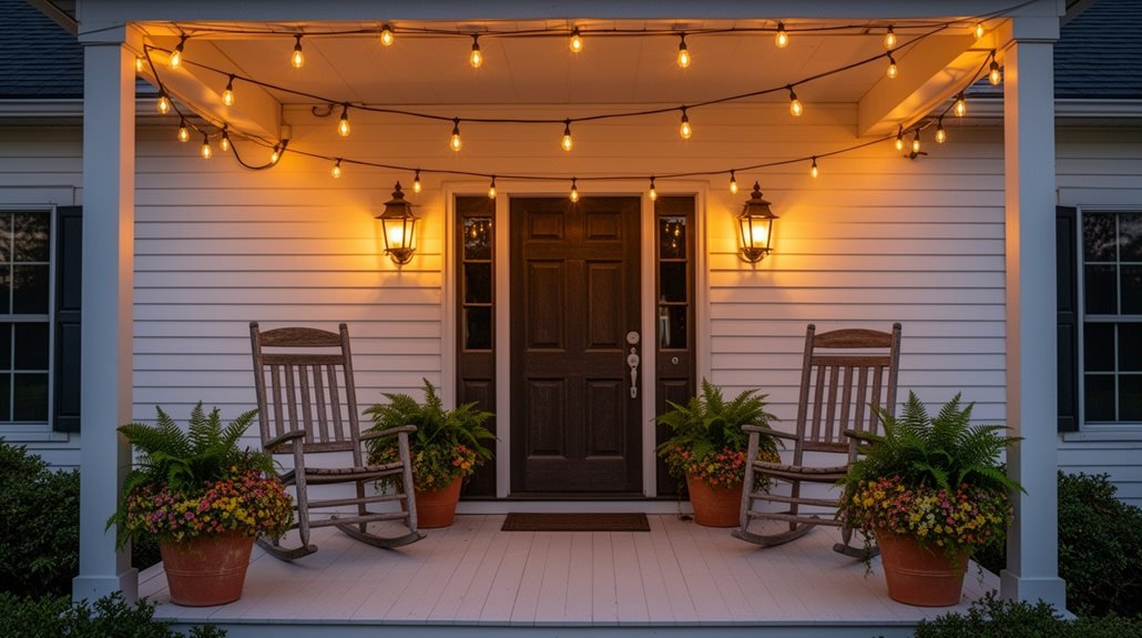 inviting evening porch ambiance