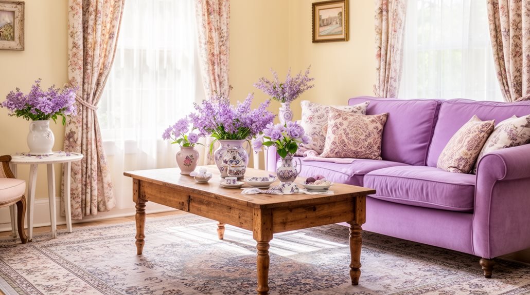 lilac vintage charm decor