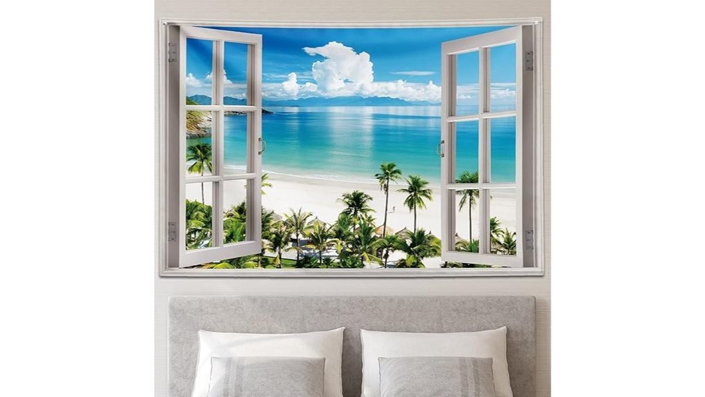 ocean beach wall tapestry