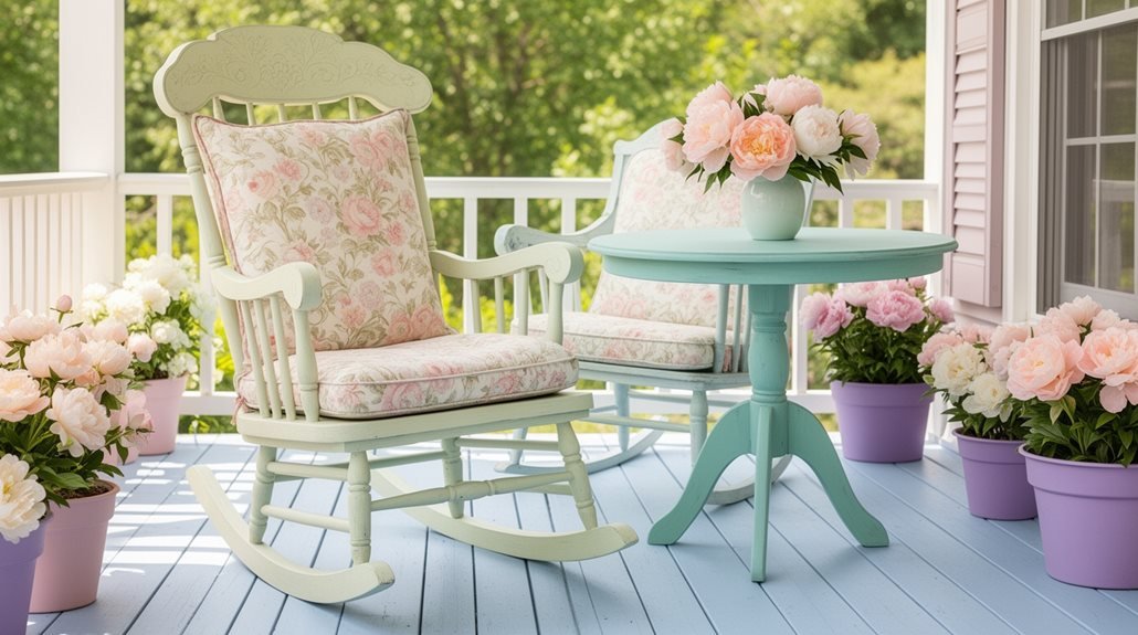 pastel paint furniture transformation