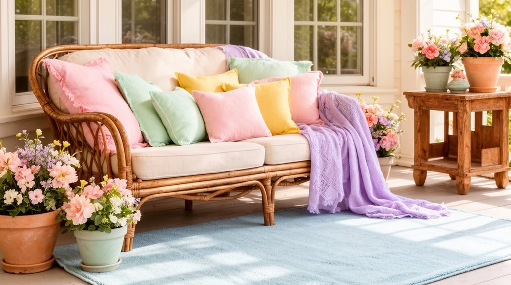 pastel textiles for comfort