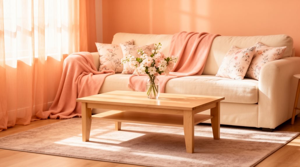 warm peach cozy atmosphere